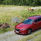 The Mazda6 in a field just in front of the famous Transfagarasan pass.